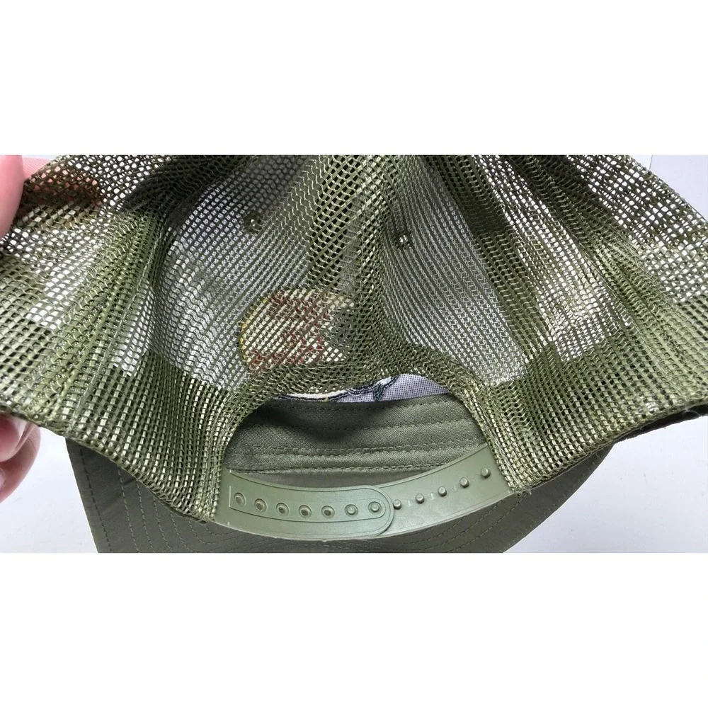 Bass Pro Shops Club Trucker Hat Olive Green Mesh Snapback Baseball Cap Mens OSFM